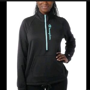 Champion Women's Black Pullover with Blue Accents